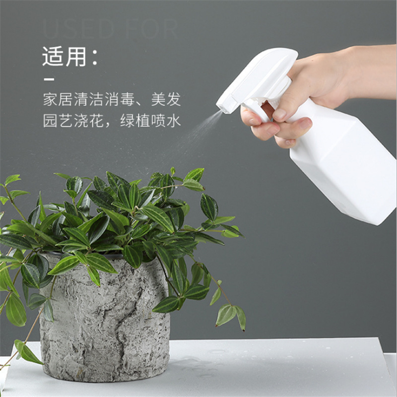 Empty HDPE PET 300ml/10oz 500ml/16oz White Square Trigger Plastic Spray Bottles for Room Water Car Detailing Cleaning Solutions