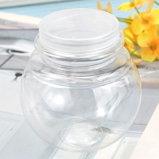 Round yogurt pudding bottle  mousse cup plastic jelly planet cup honey jar