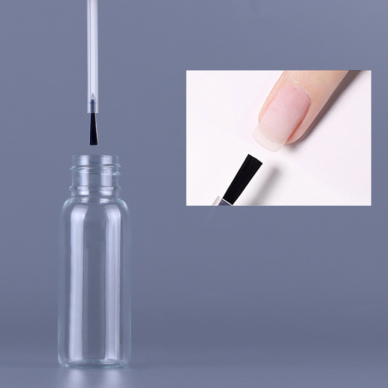 Refillable empty amber brown clear nail polish plastic bottle cuticle oil bottle with brush lid 5ml 10ml 15ml 20ml 30ml 50ml 100