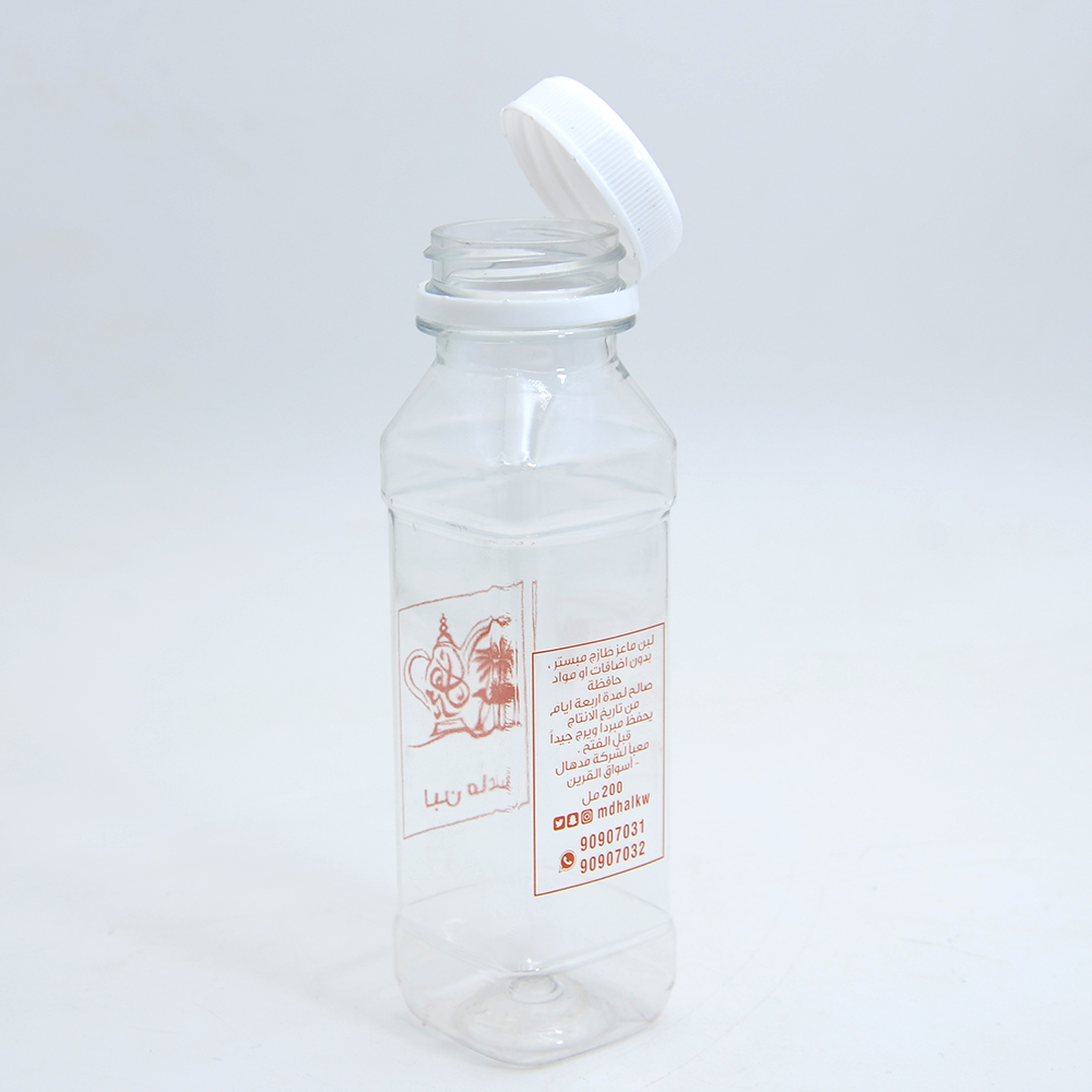 500ml Square Plastic water Bottle PET Beverage Cold Drink Bottles with black white cap aluminum lid liquid juice container