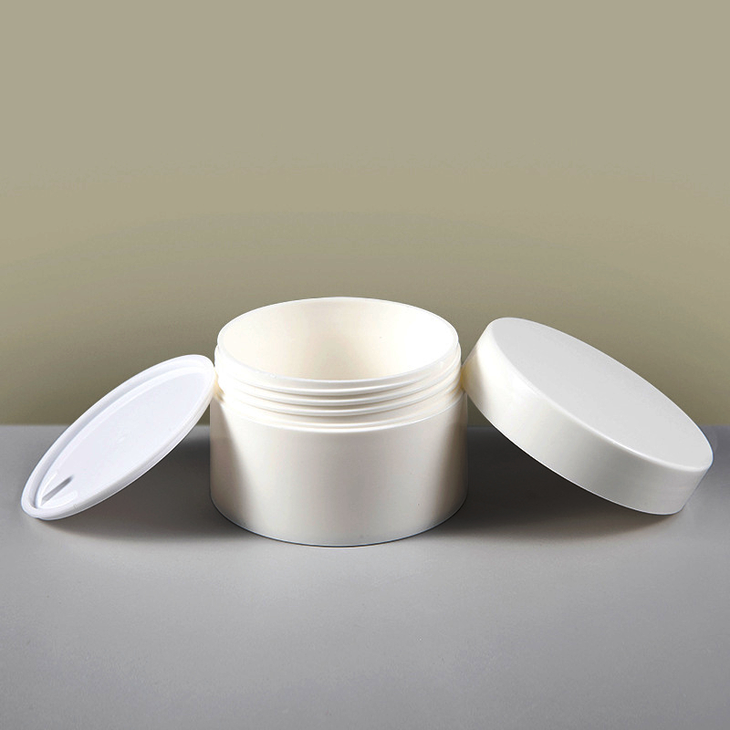 30g 50g 100g 120g Glossy White Jar Custom Matte Black Color Cosmetic Face Cream jar Small sample bottle travel dispenser bottle