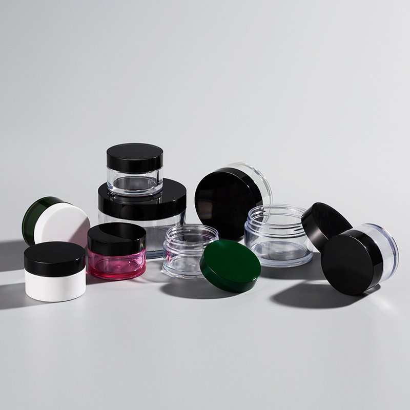 Empty Cosmetics Cream Jars Thick Wall Jars Plastic 15g 20g 30g 50g 100g 150g Face Cream Eye Serum Jar with gasket Lids