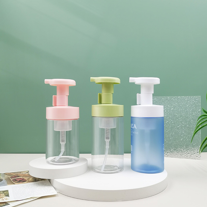 Unique Pink Face Wash Hand Soap Foaming Pump Bottle 150ml 200ml Frosted Matte Color PET Plastic Foam Bottle White New