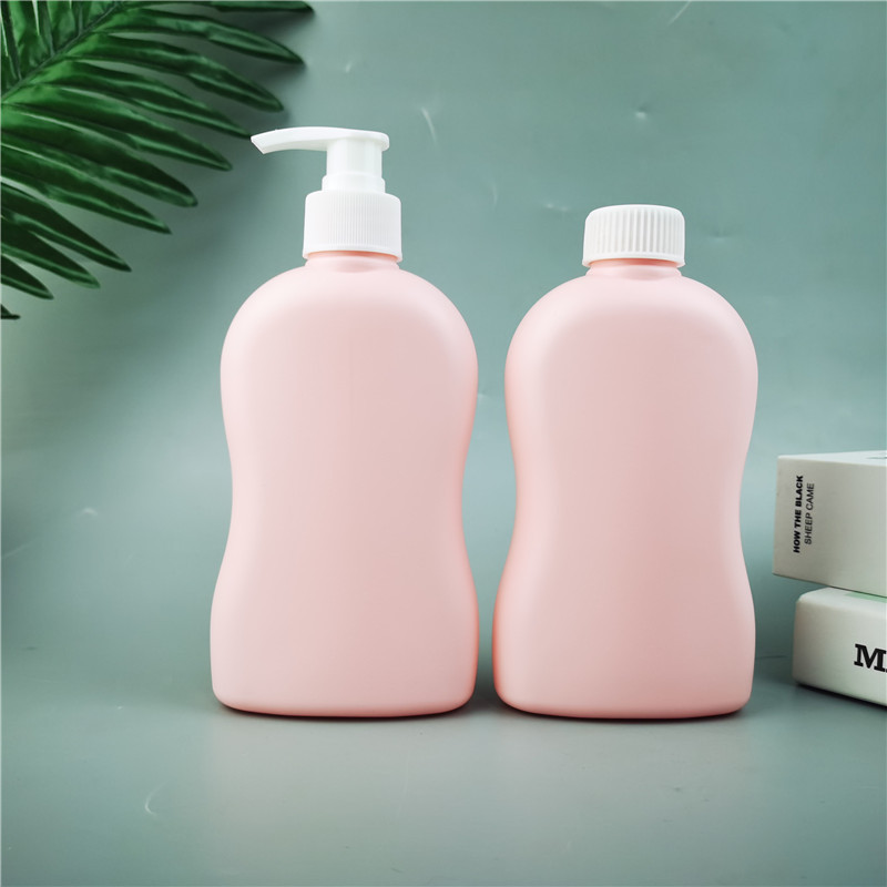 Custom 100 300ml Plastic PE Pink Baby Kids Body Wash Shampoo and Conditioner Bottle Package With Lotion Pump
