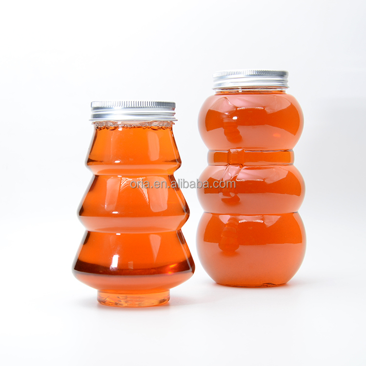 Unique Shaped Bottles Container PP Plastic Hot fill sauce bottle With Anuminal Cap Juice Packaging Container