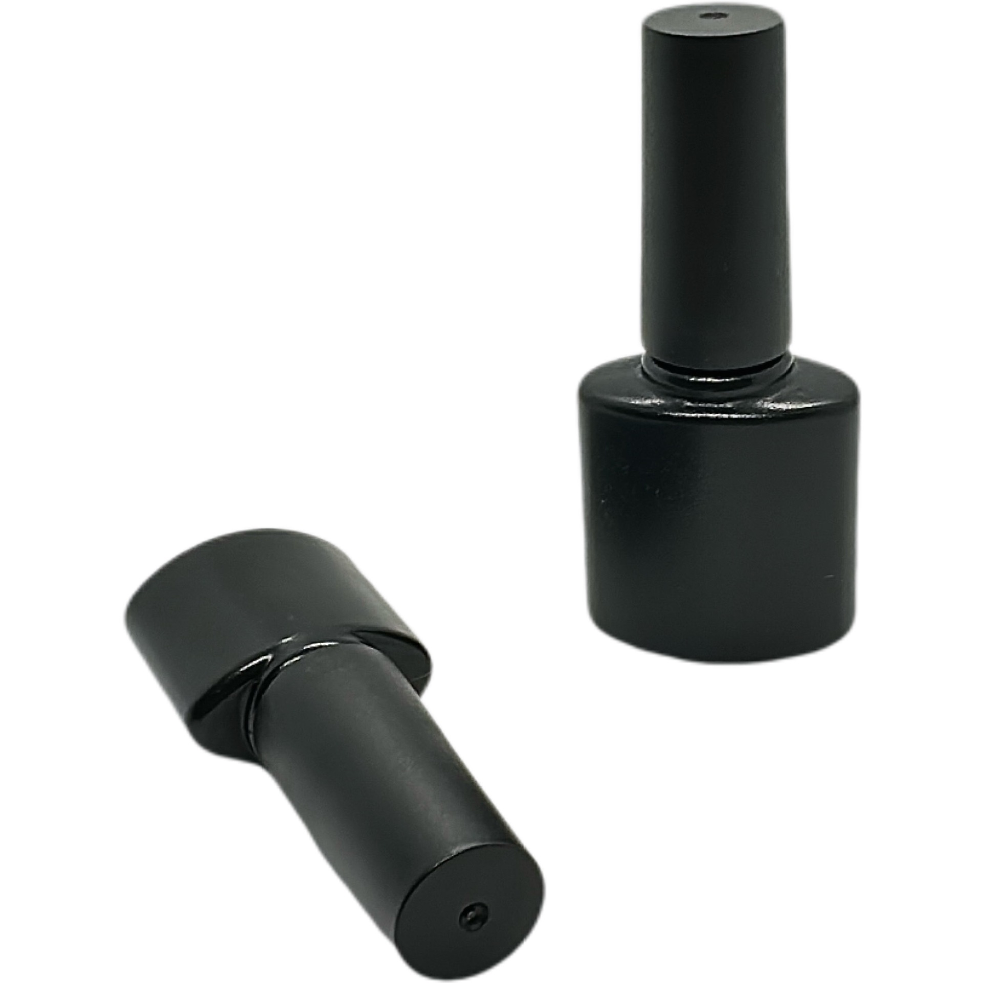 6ml 8ml Black empty nail polish plastic bottle with brush cap nail polish bottle Nail gel bottle container