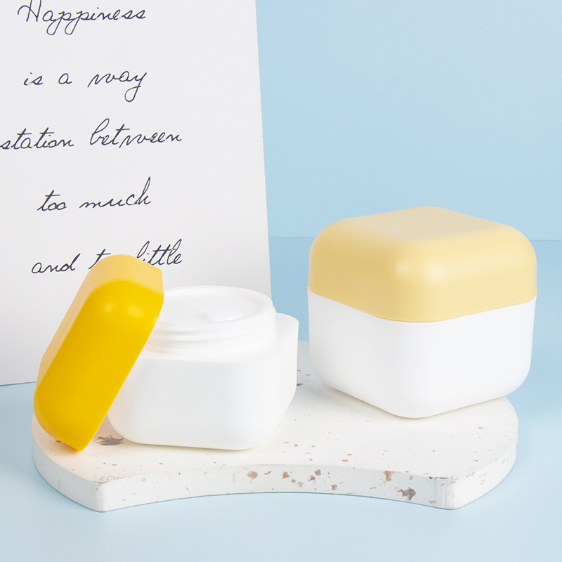 30g 50g New design square shape wide mouth cosmetic jar plastic eyes patch facial cream container cosmetics packaging