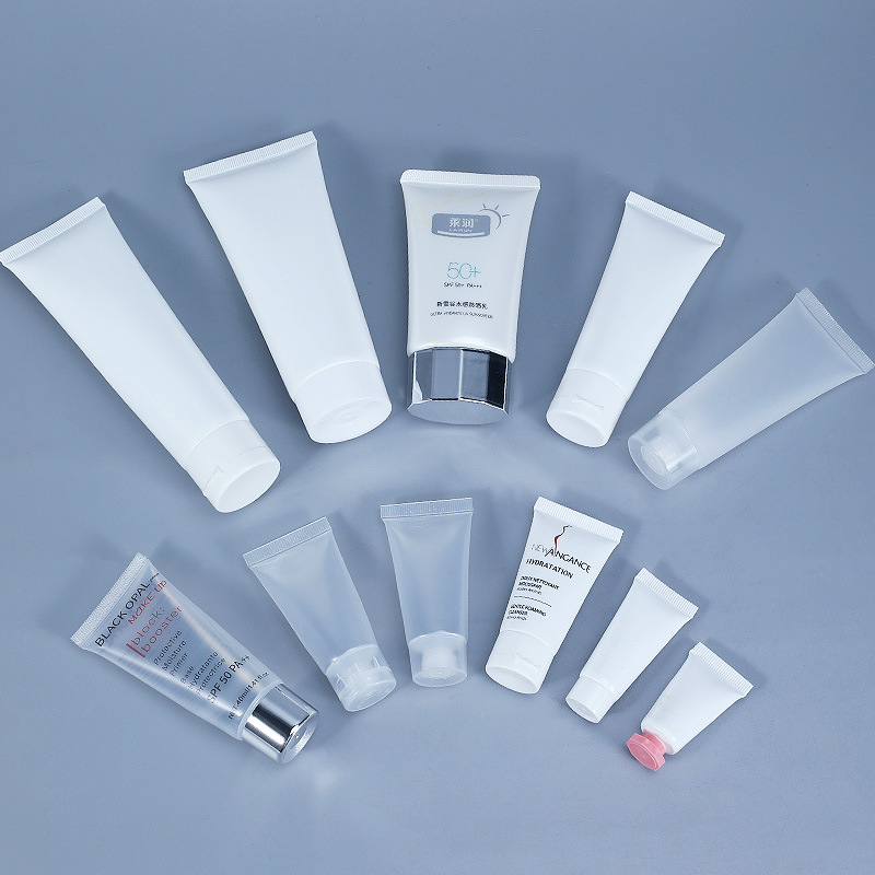 Oval Flat 30ml 50ml 100ml Cosmetics Soft Tube Packaging with Flip Lid Facial Cleanser Hand Cream Sunscren Lotion Squeeze Tube