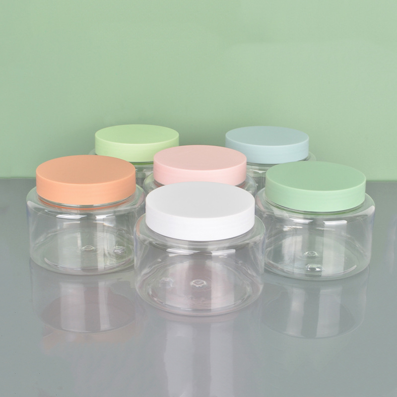Color 250ml 250g Plastic Jars With Lids for Cosmetics Cream Scrub Face Mask
