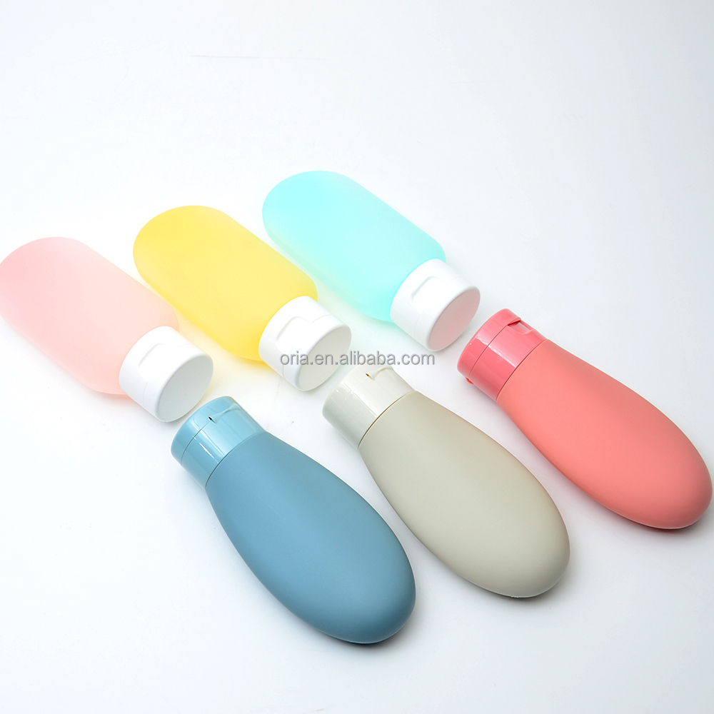 Hand facial cream sample packaging colorful empty travel set silicone plastic tubes for cosmetics
