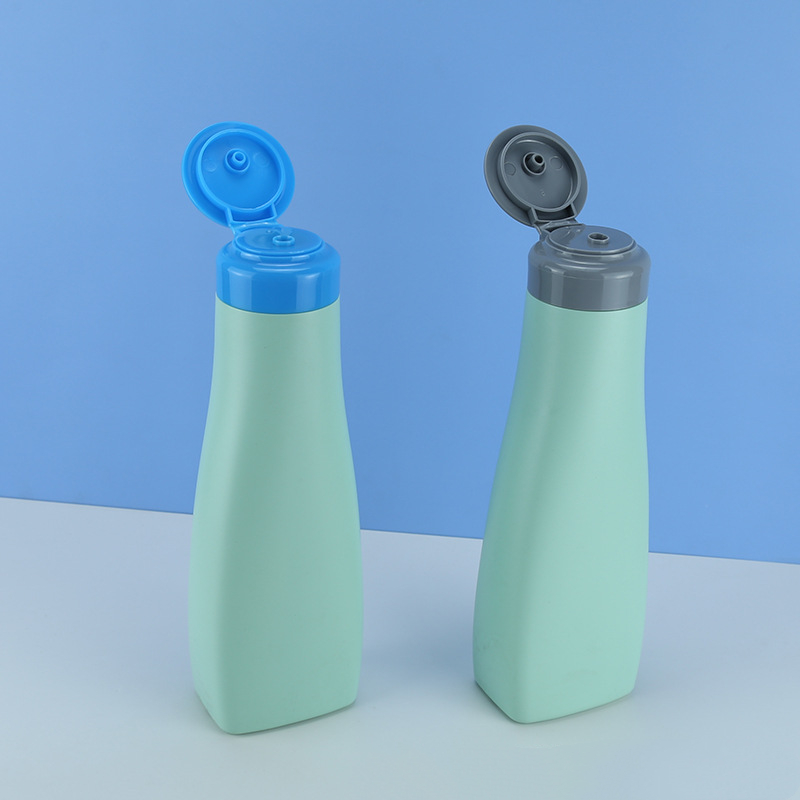 Unique New Color 300ml 500ml pe shampoo bottle Flip Cap Lotion Squeeze Bottle Matte Body Wash Shower Gel Dispenser Bottle