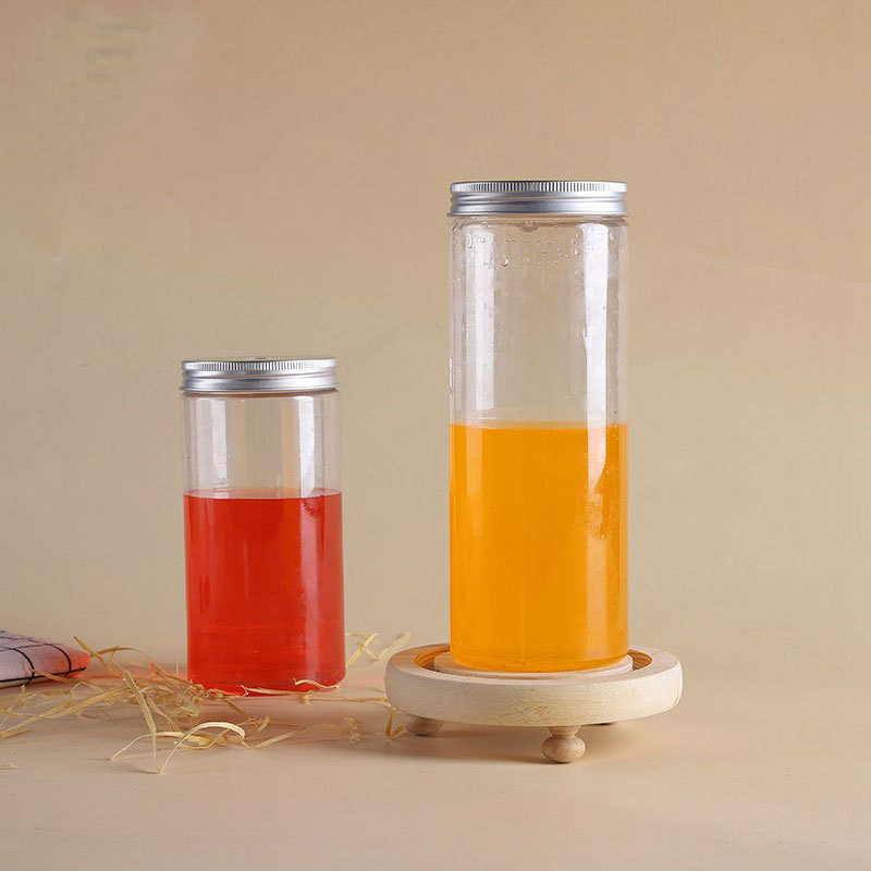 500ml 700ml Round clear Disposable Beverage Bottle Plastic Juice Bottle  plastic milk beverage juice container bottle