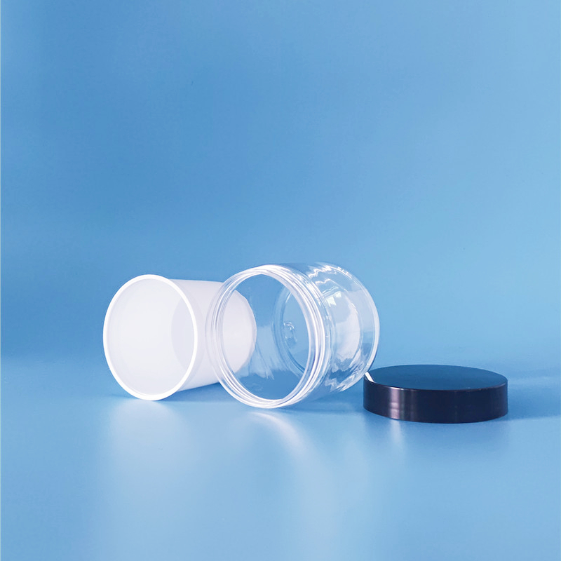 White Pink Blue Plastic Toner Jar 80ml 100ml Clear PET Jars With Lids Double Layer Jar 150ml 200ml 250ml 300ml 400ml 500ml