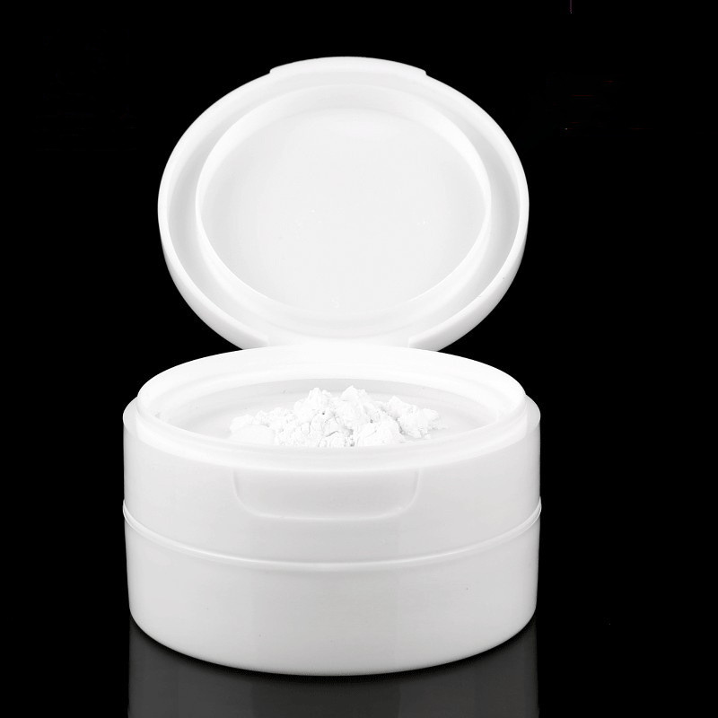 30g 50g 80g 100g 200g Empty PP Plastic Tooth Powder Jar with Big Sifter 2oz Hair Loose Tooth Powder Container with Flip Top Lid