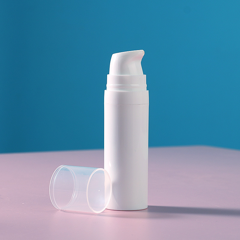 White Color 5ml 10ml 15ml 30ml PP Cosmetic Airless Lotion Pump Spray Bottle Eye Serum Foundation moisturizer airless pump bottle