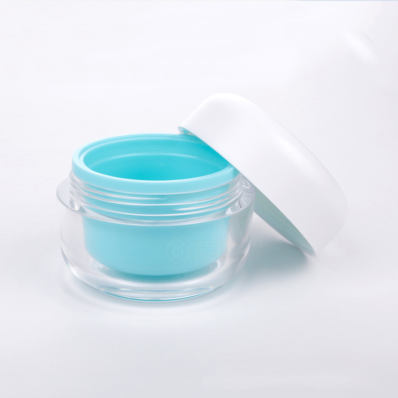 1oz 2oz 4oz 6oz 8oz PETG Cosmetic Container Matte Double Wall Clear Plastic Butter Can Colorful Packing Skincare Cream Jar