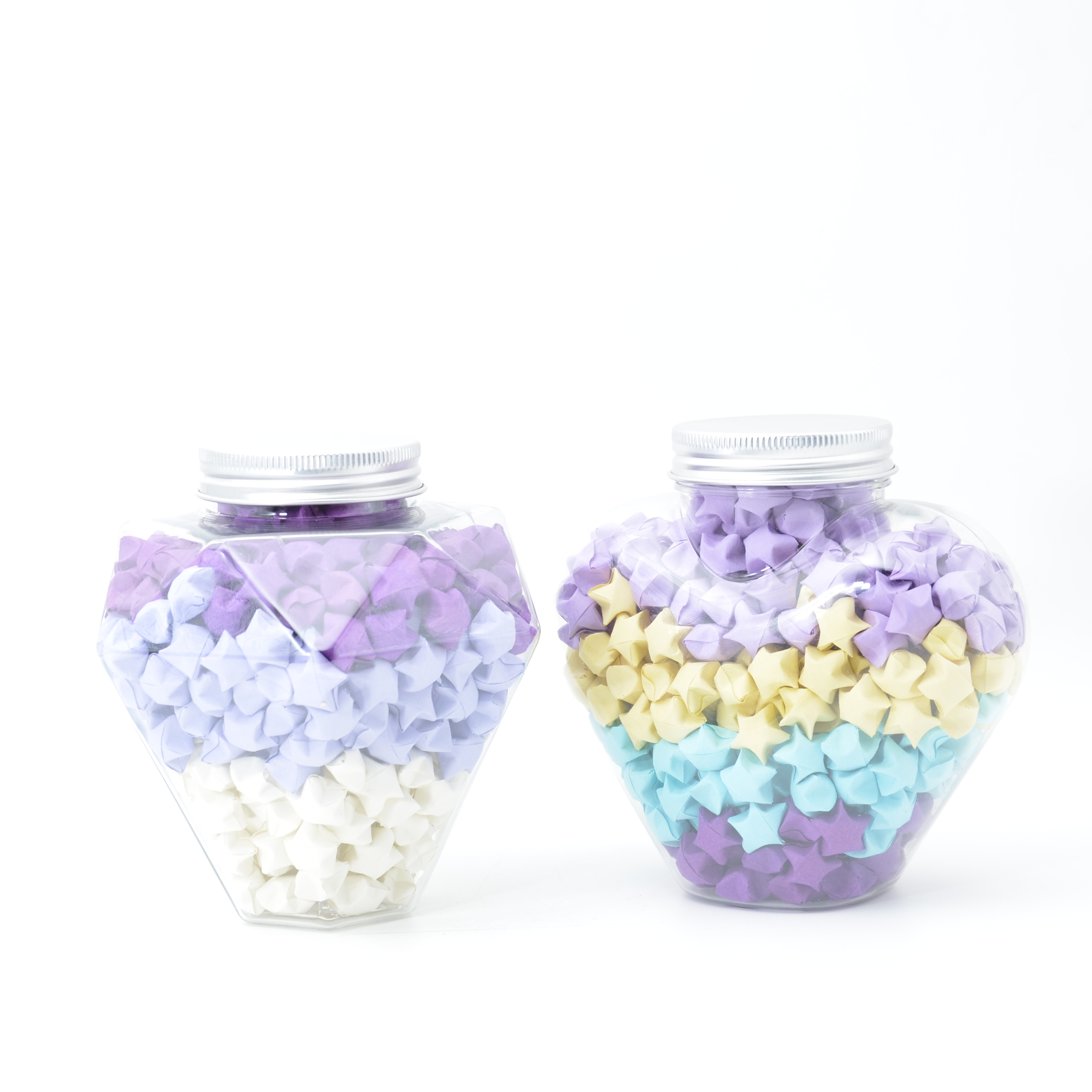 Cute Animal Dog Five Pointed Star  Shape Heart Shape food grade Pet plastic water bottle  with aluminum lid 350ml 500ml 700ml