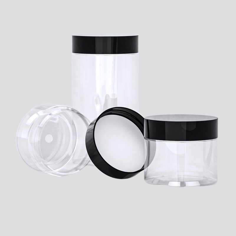 100/200/300/500ml Wide Mouth transparent PET Plastic jar for food packaging Food Storage Plastic Containers Salad Jar