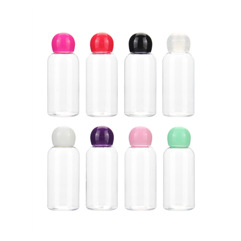 Cute Ball Cap Bottle With Plug Stopper 40ml 100ml 200ml 300ml PET Plastic Toner Bottle Pure Dew Cosmetic Liquid Oil Dispenser