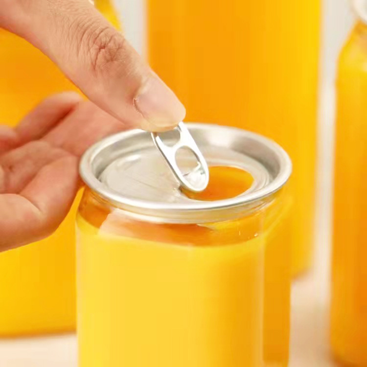 600ml Square Plastic Coffee Pop Can Cup for Iced Cold Drinks Beverage Packaging Empty Bottle with Easy Open Aluminum Soda Tops