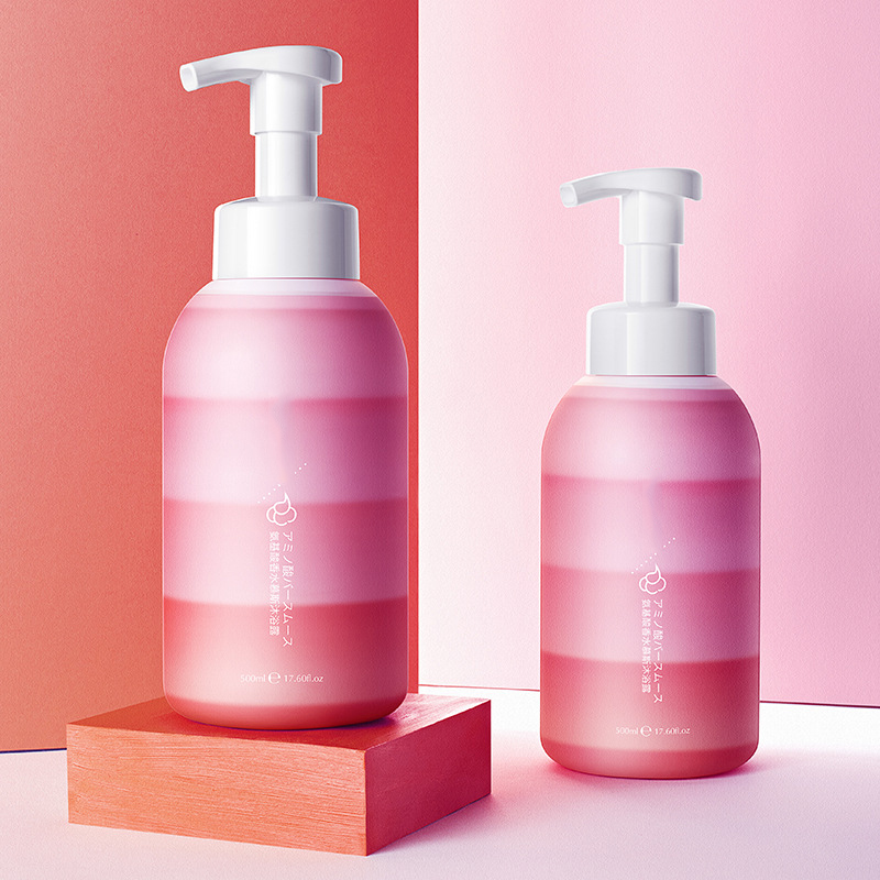 250ml 300ml 400ml 500ml Shower Foam Pump Bottle Customized Cosmetic Container Baby Shampoo Matte Bottle for Skin Care Packaging