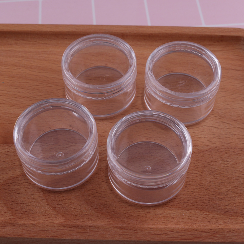 3g 5g 10g 15g 20g Plastic Clear Jars PS Facial Cream Container Mini Sample Jar Customize Cosmetic Eye Cream Jar