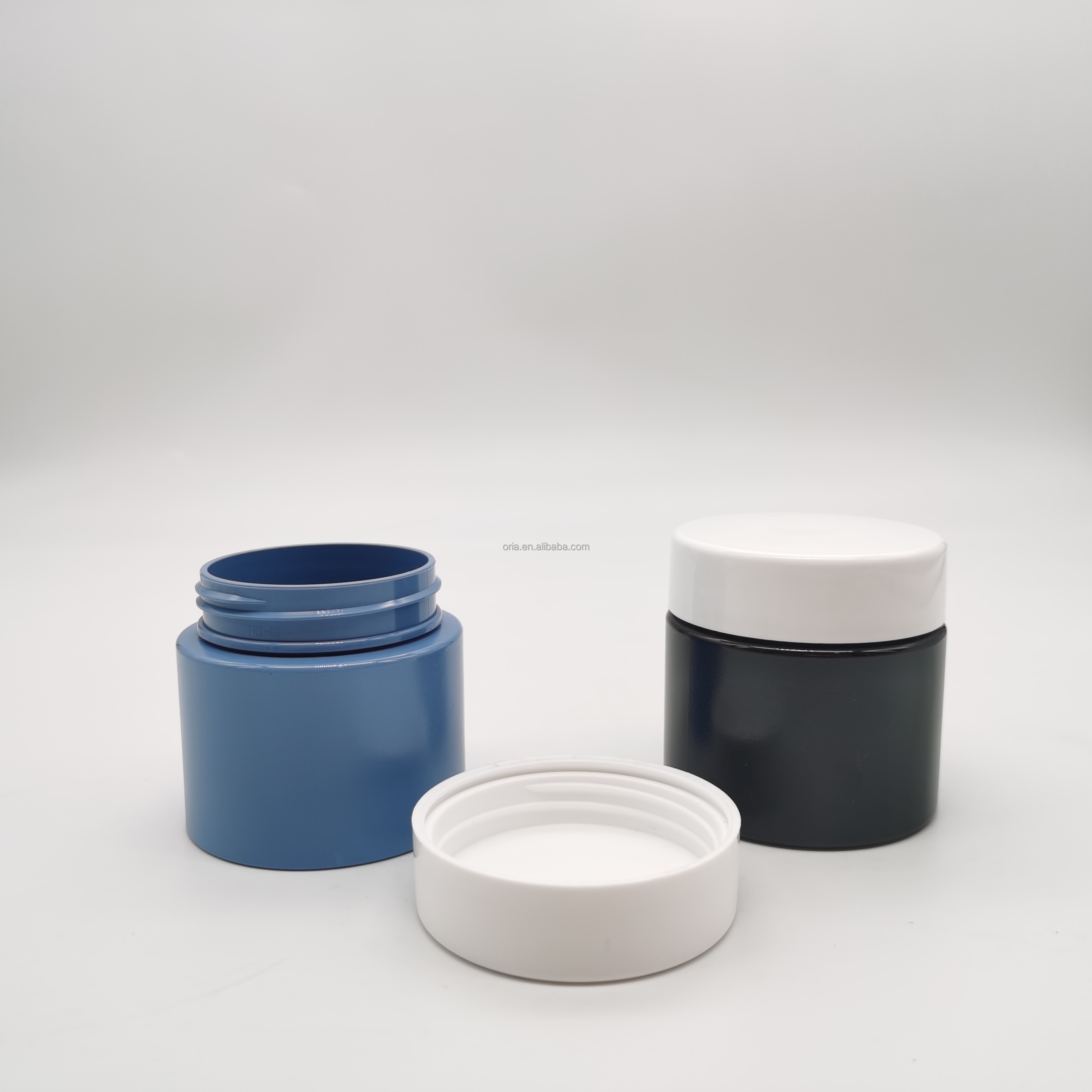4oz 8oz Luxury Empty OEM Cosmetic Containers Biodegradable Cosmetic Packaging Plastic Cream Jar with lid