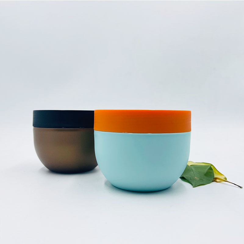Custom Color Bowl Shape Cosmetic Jars 150g 250g 300g 500g PP Plastic Jars with lids plastic cream jar