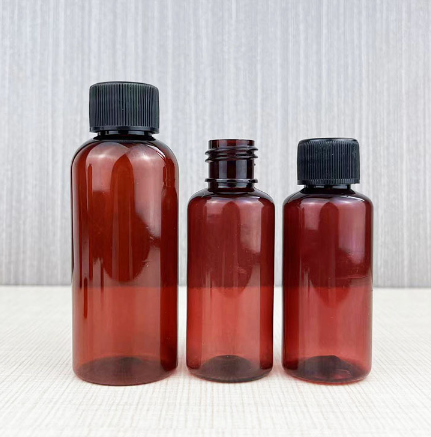 Cosmetic Packaging Empty Plastic Food Grade Syrup Bottles For Liquid with Screw Lids