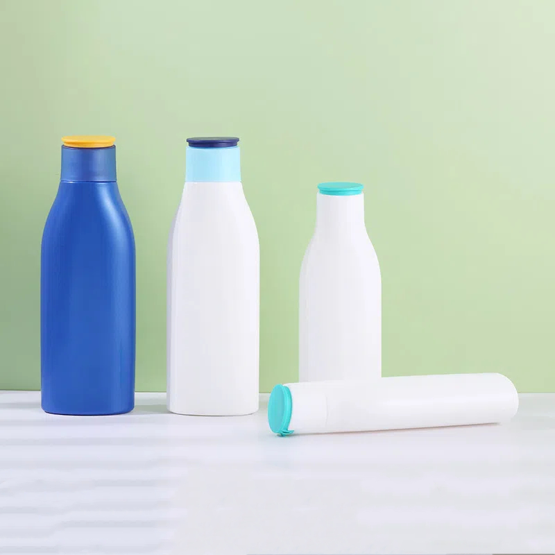 New 120ml 200ml Flip Top Cap PE Plastic Cosmetics Lotion Squeeze Bottle Kids Body Lotion Bottle White