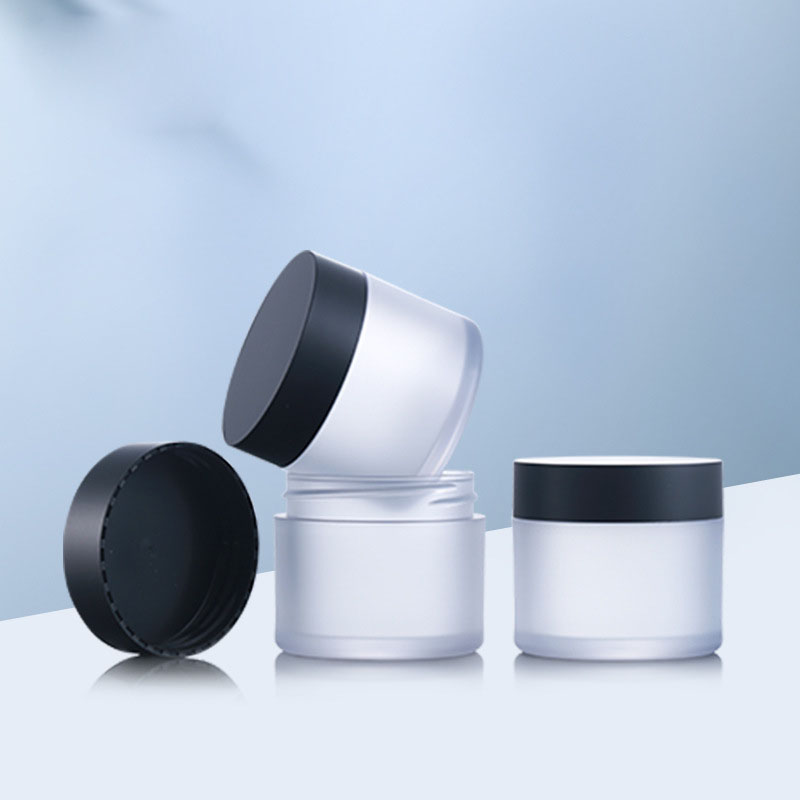 50ml luxury plastic packaging essential lotions Essence facial scrub body butter eye cream jar with lids for cosmetic