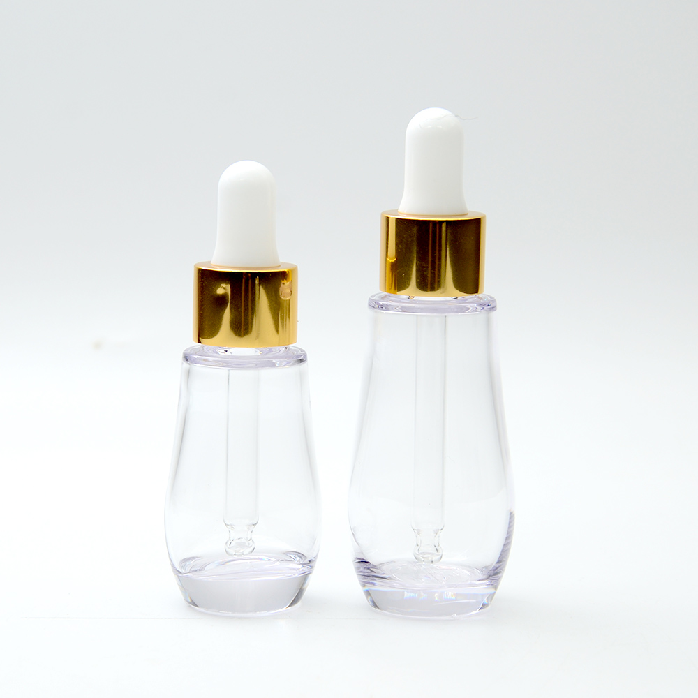 Thick Wall  PET PETG15ml 30ml 50ml 60ml Flat Shoulder Amber Green Hair Oil Serum Plastic Dropper Bottle Essential Oil bottles