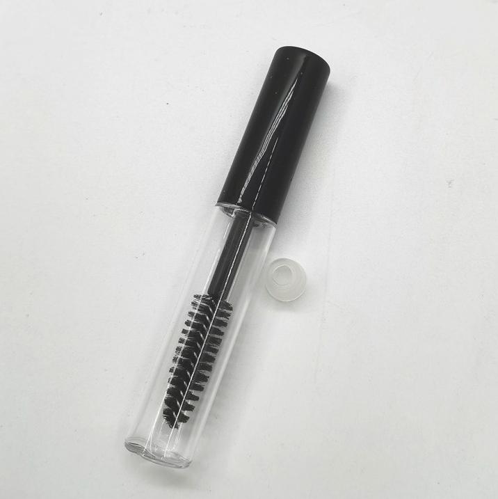 Custom Pink Black White Gold Silver Cosmetics Mascara Bottles Tubes With Brush 5 10 ml Empty Plastic Mascara Tube Packaging