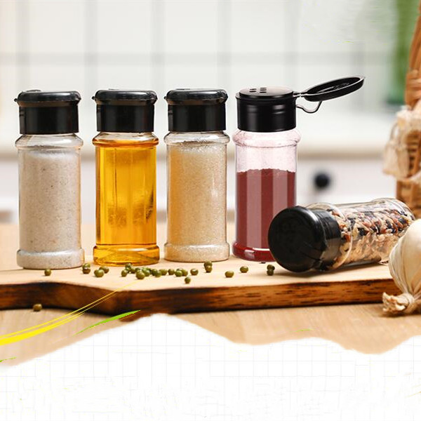 Food Grade 8oz Plastic Empty Spice Bottles Seasoning Containers with Shaker Lids