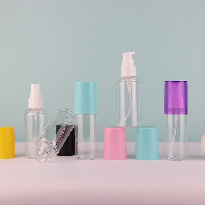 30ml 60ml Small Capacity Lotion Plastic Cream Bottle Cosmetics Packaging Bottle Frosted Facial Toner With Disc Top Cover Spray