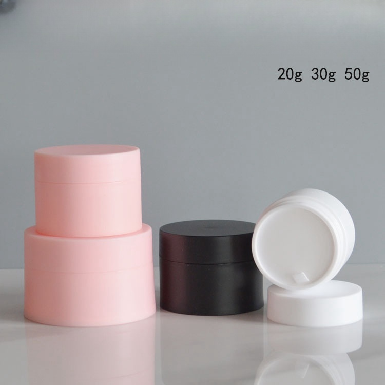 4oz 8oz 16oz Wide Mouth Round Frosted PP Pink Jars for Skin Care 100g Cosmetic Packaging Cream Containers Pink Loose Powder Jar