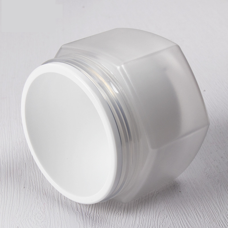 120ml 200ml Cosmetic packaging empty clear frosted face cream jar with gold sliver lid