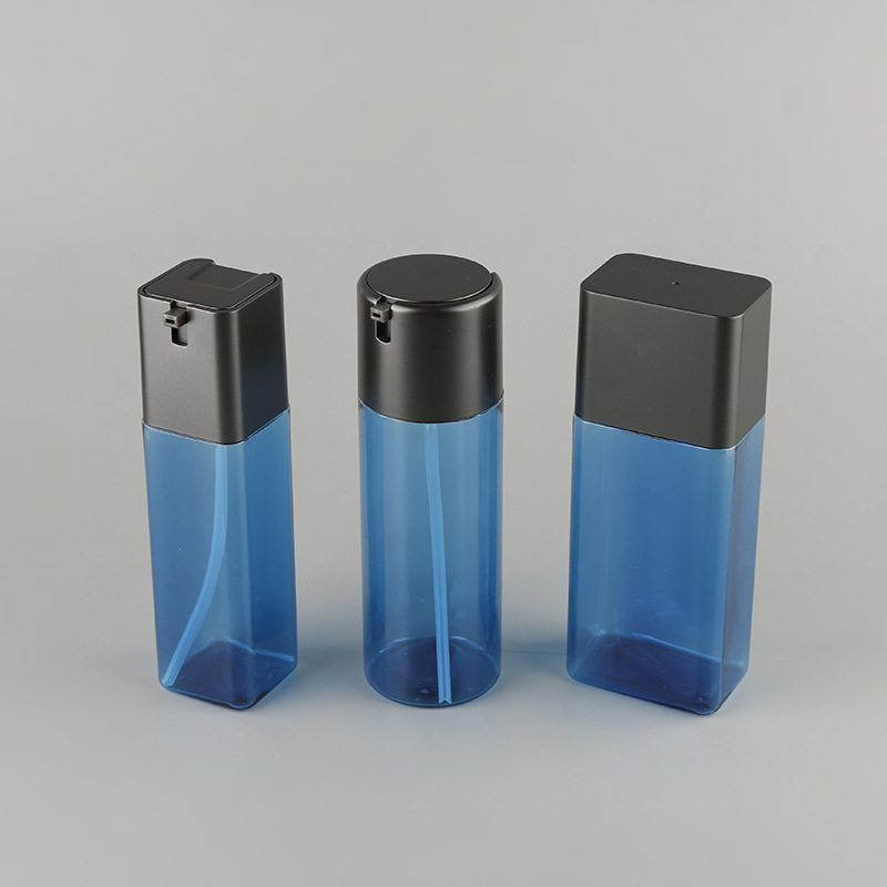 Luxury Unique 120ml Matte Black Lotion Pump Spray Bottle Essential Oil Liquid Serum Pump Bottle PP PET Plastic Airless Bottle
