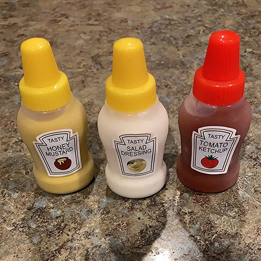 25ml Travel Portable Mini Ketchup Bottle Tomato Mayonnaise Container Mustard Dispenser Small Sauce Squeeze Bottle with Cap