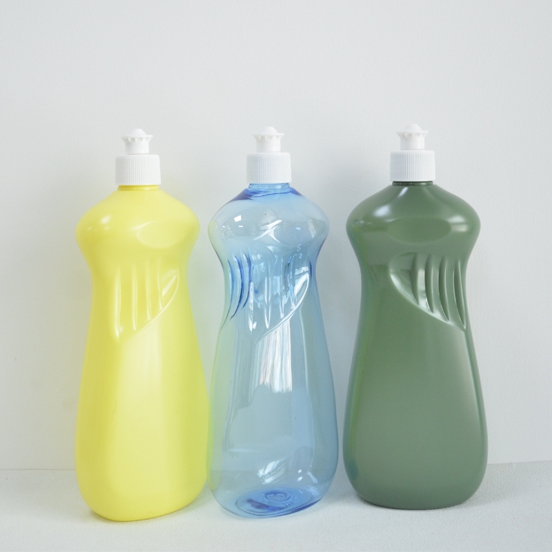 Plastic Liquid Dish Soap Bottle 10oz 300ml 500ml 16oz Clear Floor Cleaner Dishwashing Bottle Cleaner Kitchen Container Packaging