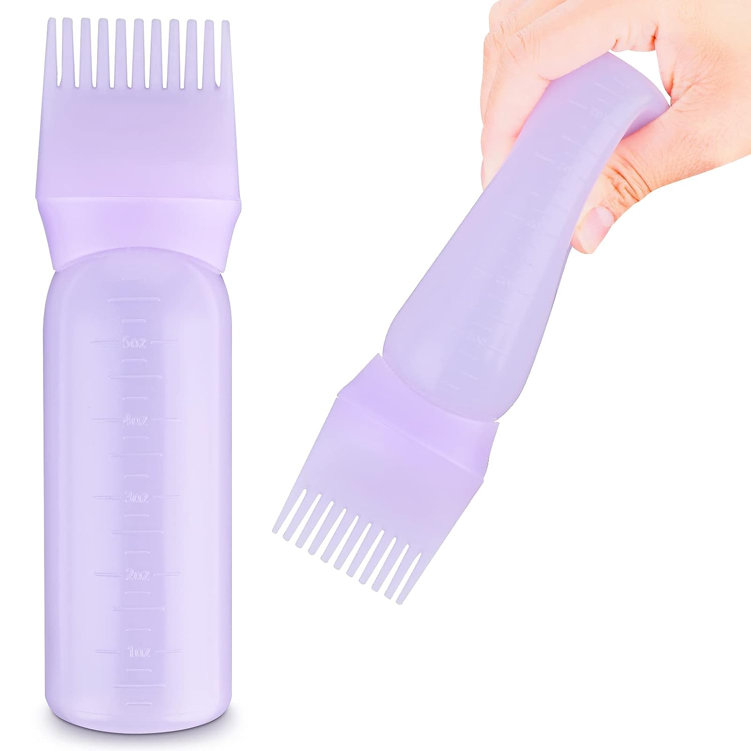 Plastic Salon Hair Dye Comb Root Comb Applicator Bottle plastic squeeze bottle PE hair care container 120ml/4oz