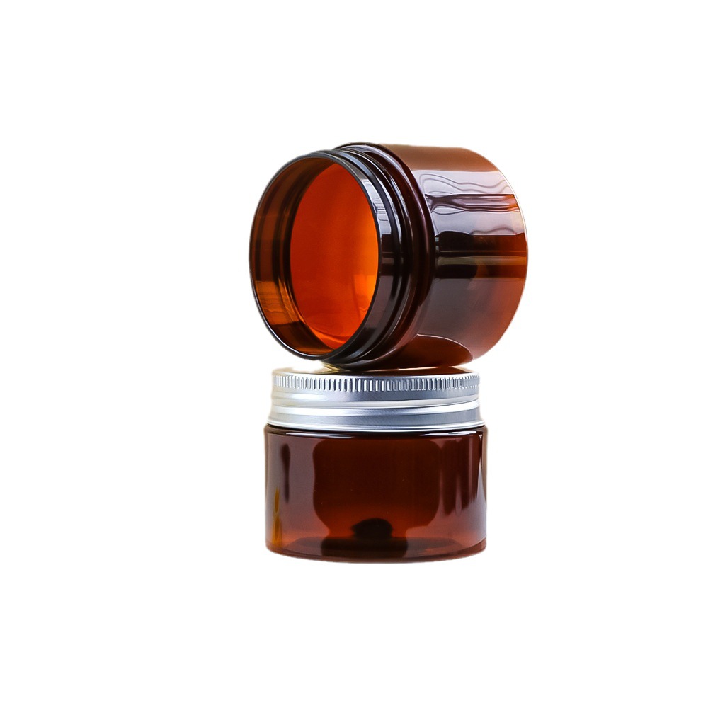 50ml 100ml 120ml 150ml 200ml 250ml 300ml 500ml Matte Black Color PET Plastic Cosmetic Jars Face Cream  gel nail Jar with lids