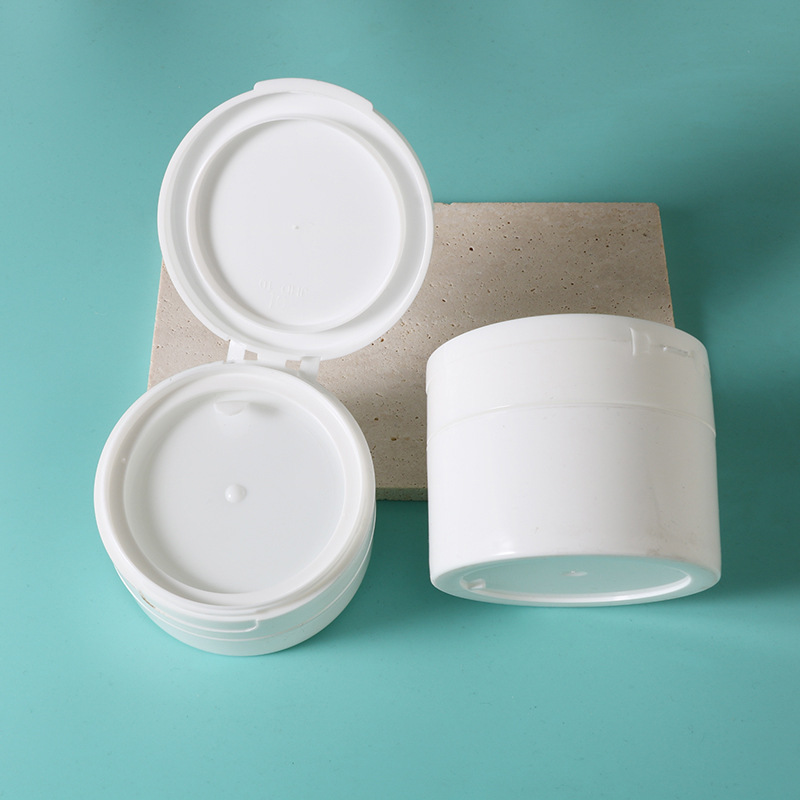 100g 150g 200g 250g Matte Cosmetic Jar Plastic Silk-screen Flip Lid Tooth Powder Customize Facial Cream Jar with tweezer
