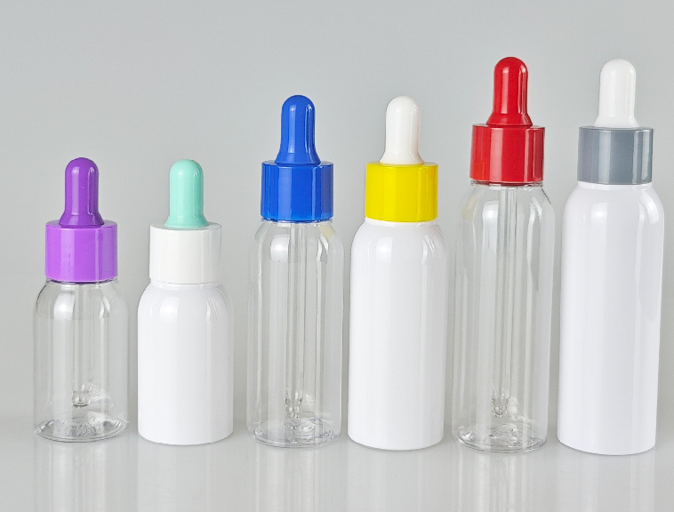 Custom 30ml 50ml 60ml Frosted Cosmetic dropper oil Bottle Brightening Seurm Bottle with Color Dropper
