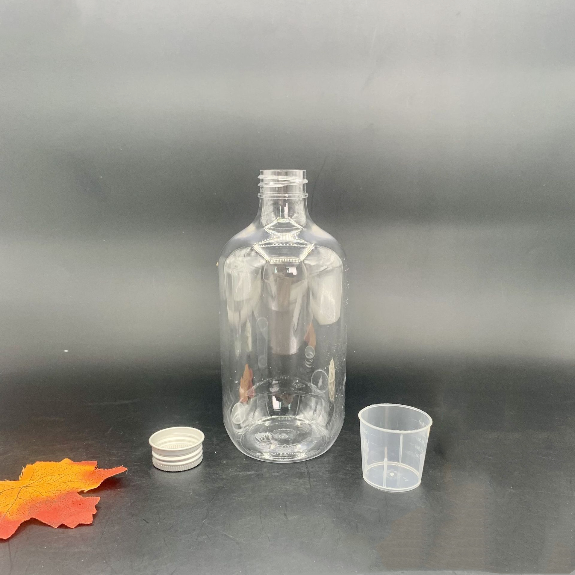 500ml clear PET plastic juice bottle with cap 300 ml Mouthwash Liquid Cleaning Agent Bottle with label Shampoo pump bottle