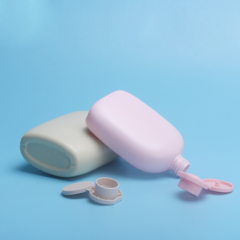 New Oval Flat HDPE Soft Squeeze Flip Top Cap Shampoo Bottle 250ml 300ml 500ml Lotion Body Wash Shower Gel Pump Dispenser Bottle