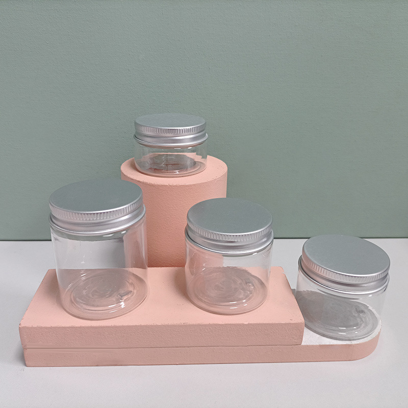 30ml 50ml 60ml Clear PET plastic jars Wide Mouth Food Grade Peanut Butter transparent Plastic Jars with Lids