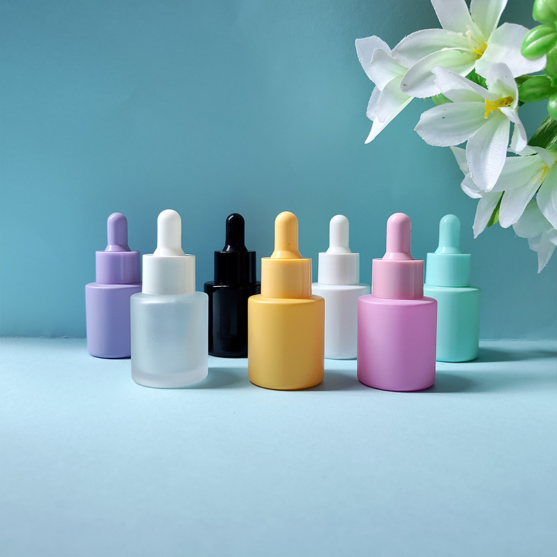 empty pet plastic clear frosted push top squeeze skincare dropper bottle packaging 30ml 50ml 60ml 120ml with box customize