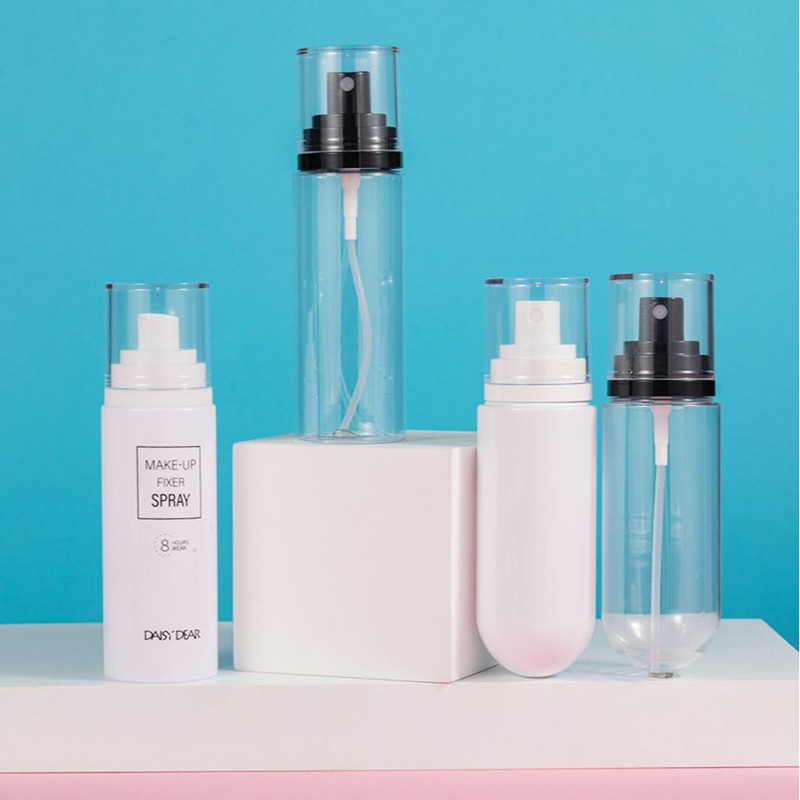 SkinCare Cosmetic Setting Spray Make-Up Fixer Spray Bottle Set 100ml Perfume Empty Makeup Setting Plastic Fine Mist Spray Bottle