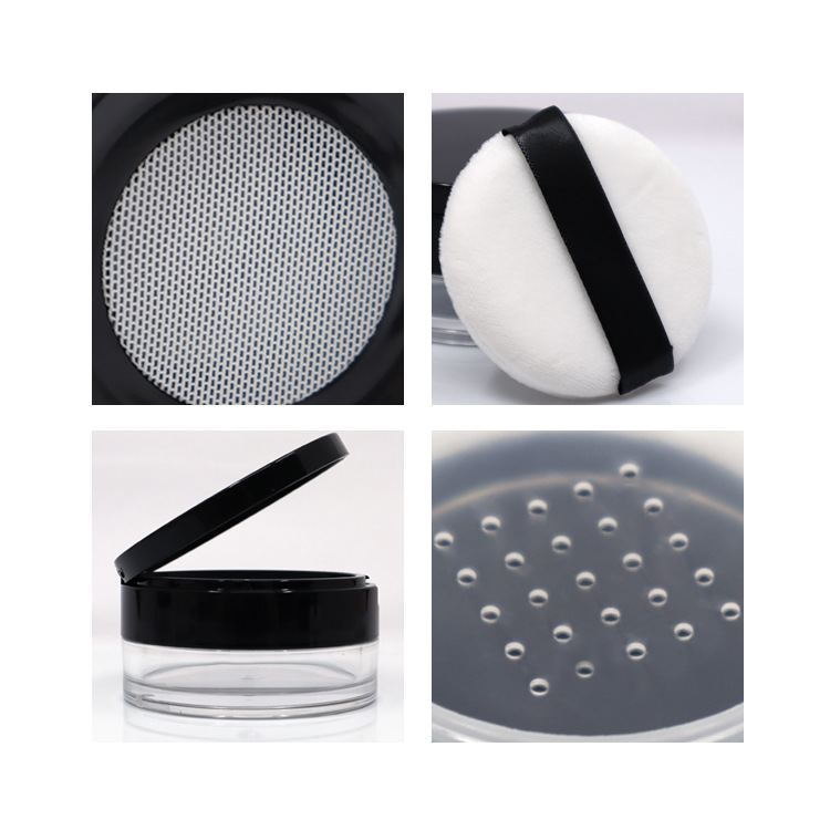 5g 10g 20g 30g 50g Makeup Plastic Matte Jar Loose Powder Jar with Sifter Mineral and Mirror Face Loose Powder Can Cosmetic Pot